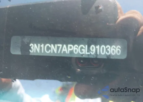 2016 Nissan Versa 1.6 Sv z USA, uszkodzony, nr VIN 3N1CN7AP6GL910366